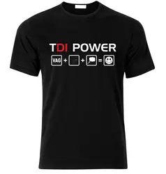 Tdi Power Vag + turbocompresor Fun Fan camiseta fresca de manga corta, regalo de Navidad, camiseta para fanáticos del automóvil