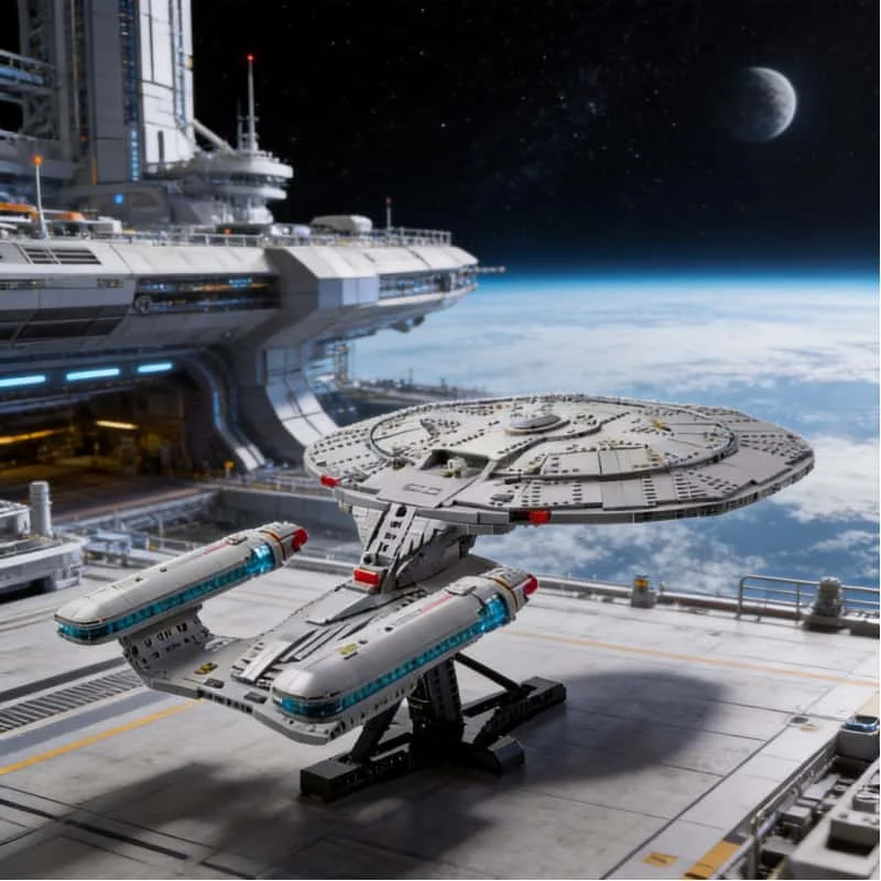 

Новинка 2026: Конструктор «Звездный путь: Космический корабль Enterprise NCC-1701-D» — креативная модель из кирпичиков, подарок на день рождения для взрослых
