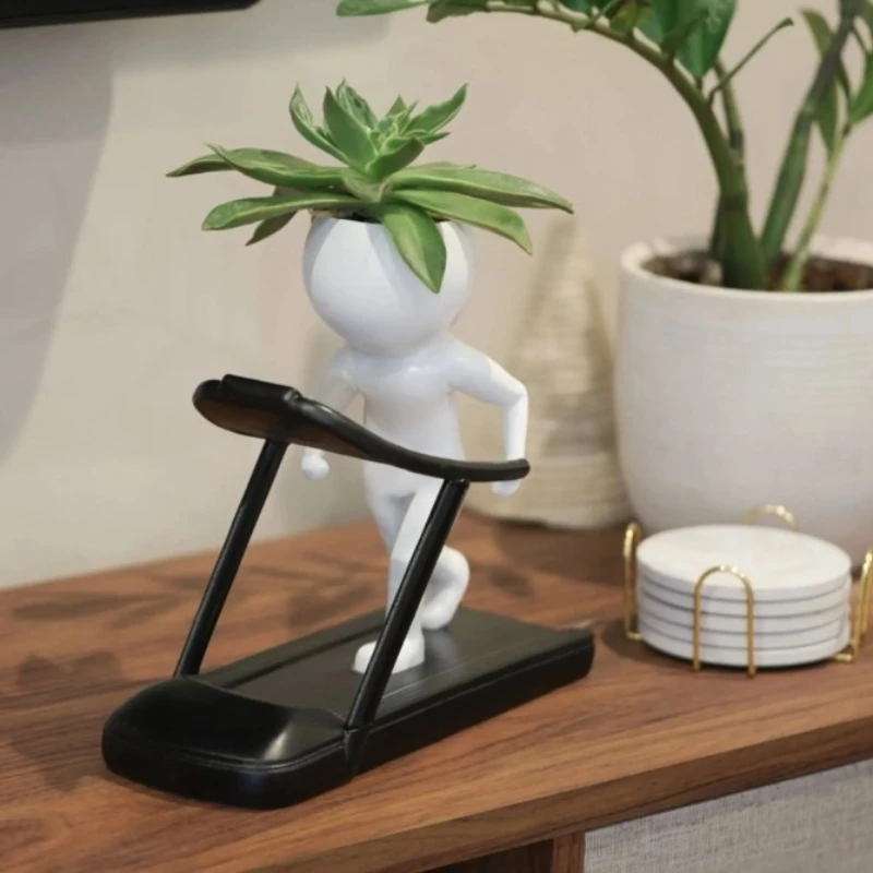 

Human fitness flower pot decoration home garden design decoration creative art home decoration resin