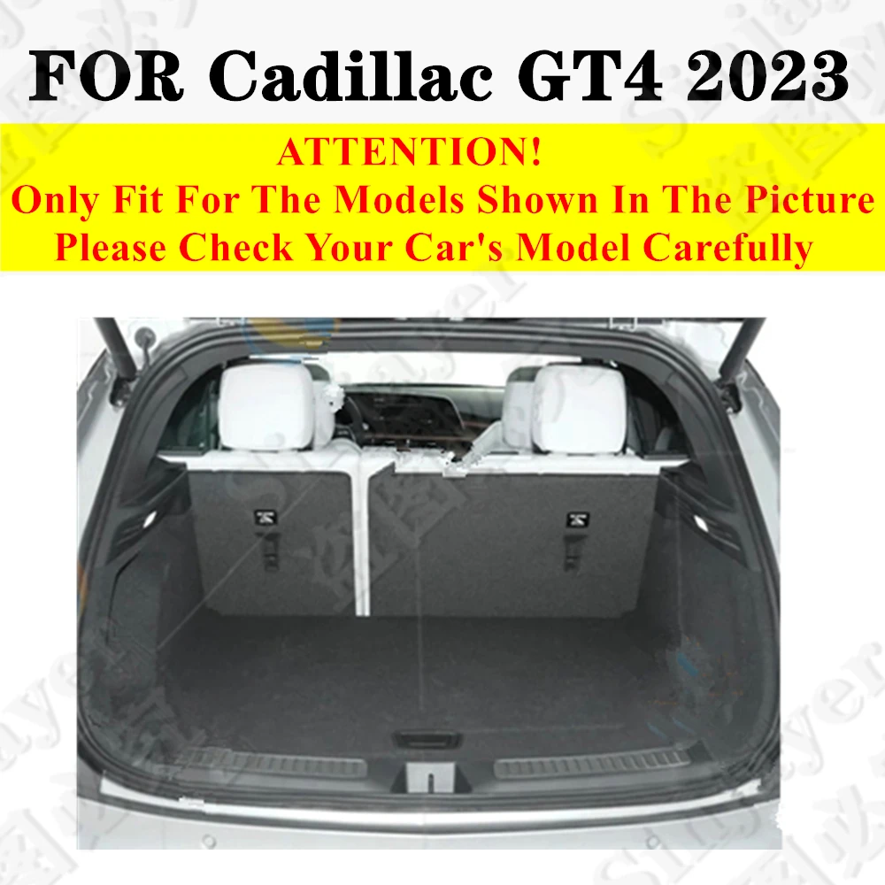 High Side Car trunk mat for Cadillac GT4 2023 Tail Boot Tray luggage Pad Rear Cargo Liner Protect Cover Interior Accessories