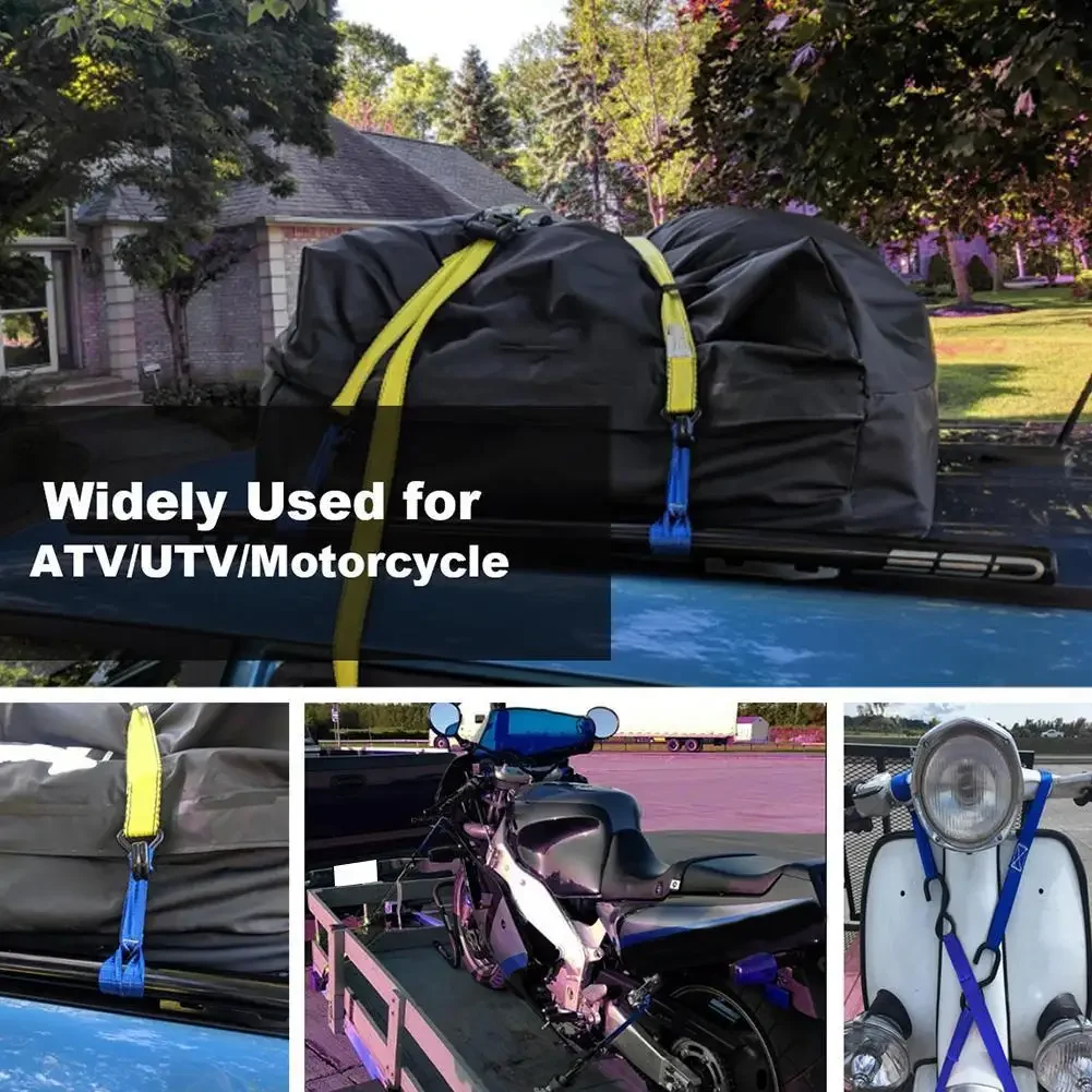 8 عبوات من حزام ربط ذو حلقة ناعمة مقاس 13 × 1 بوصة لتأمين الدراجة النارية ATV #2