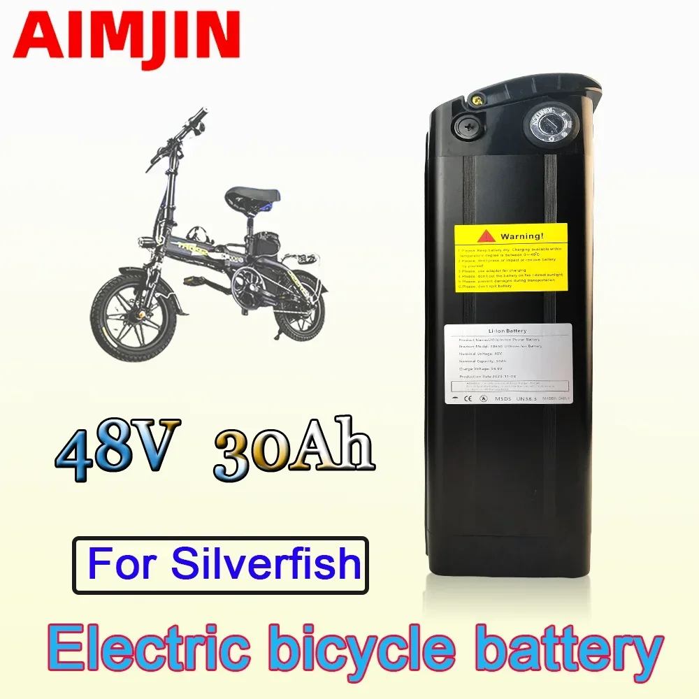 

For Silver fish 48V 30Ah (30000mAh) Battery Electric Bicycle Battery Bottom Discharge