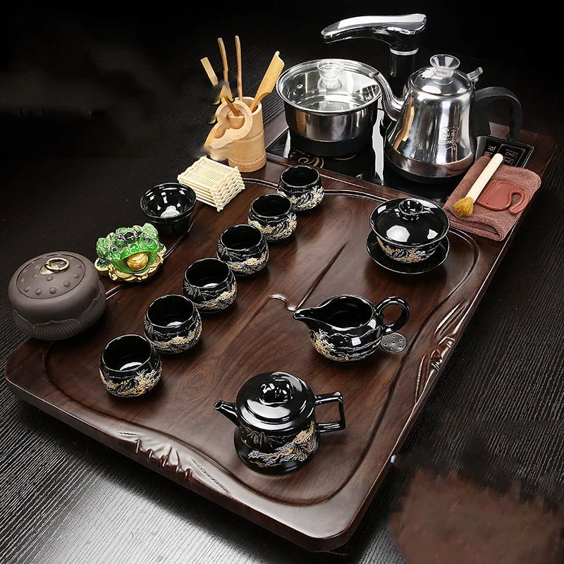 

Chinese Tableware Tea Tray Hospitality Kung Fu Living Room Rectangle Luxury Long Tea Tray Living Room Bandejas Home Products
