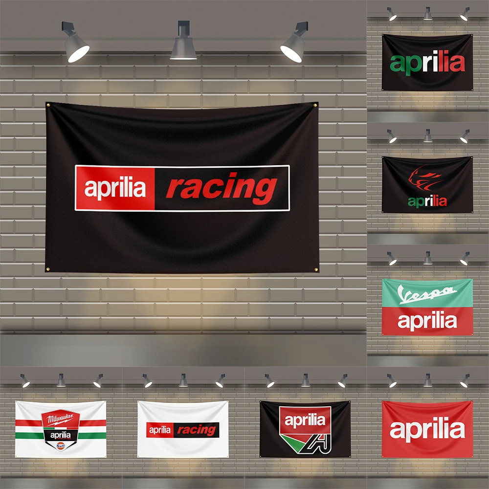 3x5 Ft A-Aprilias Racing  Flag Polyester Printed Cars Flags for Room Garage Decor