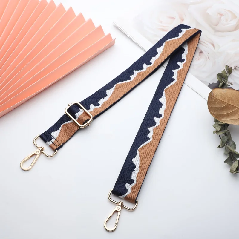 Shoulder Bag Strap Widening Fashion Adjustable Ethnic Style Colourful Pattern Bag Belt Nylon Crossbody Accessories Handbag Strap