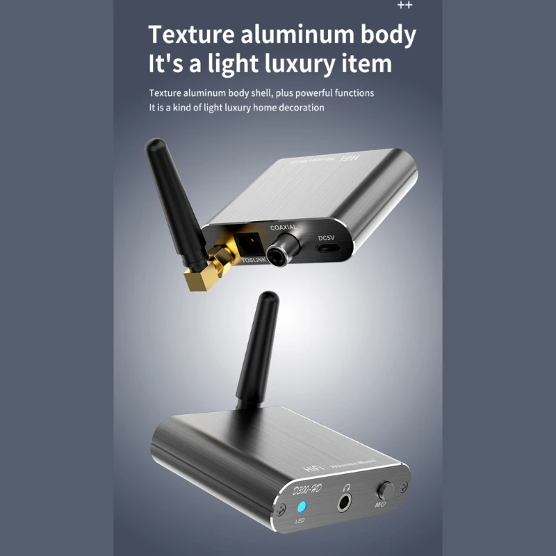 New D300 Wireless Adapter Bluetooth-compatible 5.2 Receiver CSR Low Latency Aptx-HD Stereo Connector D300