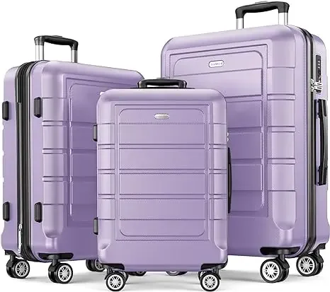 

3 Piece Suitcase Suitcase Luggage Set Hardside Spinner Wheels For Adults,Multiple Colors