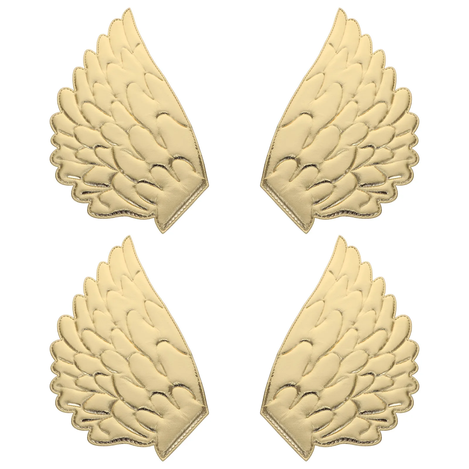 

4pcs Angel Patches Gold Silver Fabric Large Applique for Dress Clothes Decoration Repair Decorative Repair Patches Craft