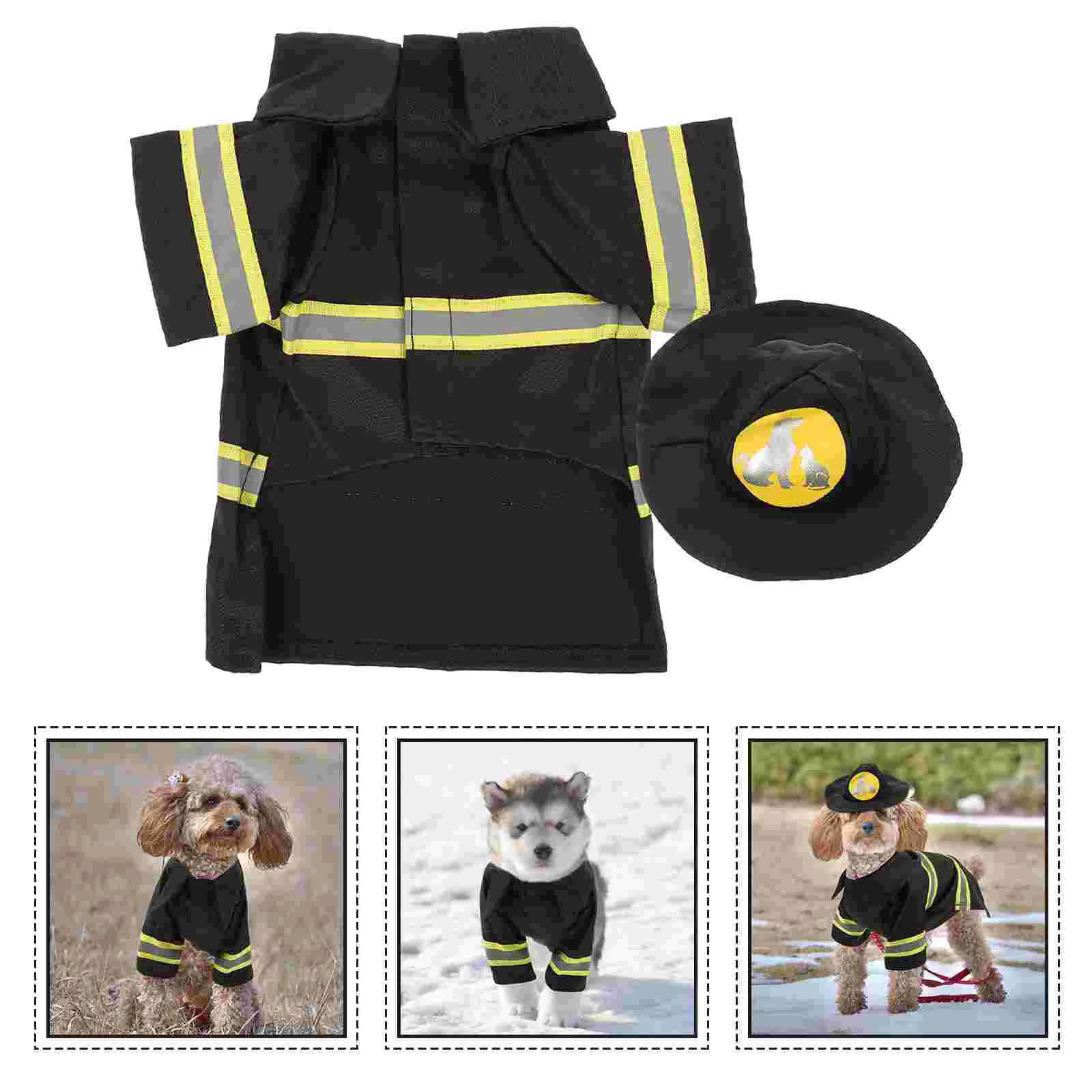 Performance Costume Elder Santa Claus Dog Outfit Apparel Costumes Large Dogs Firefighter Uniform Shape Clothes Transformed Coat