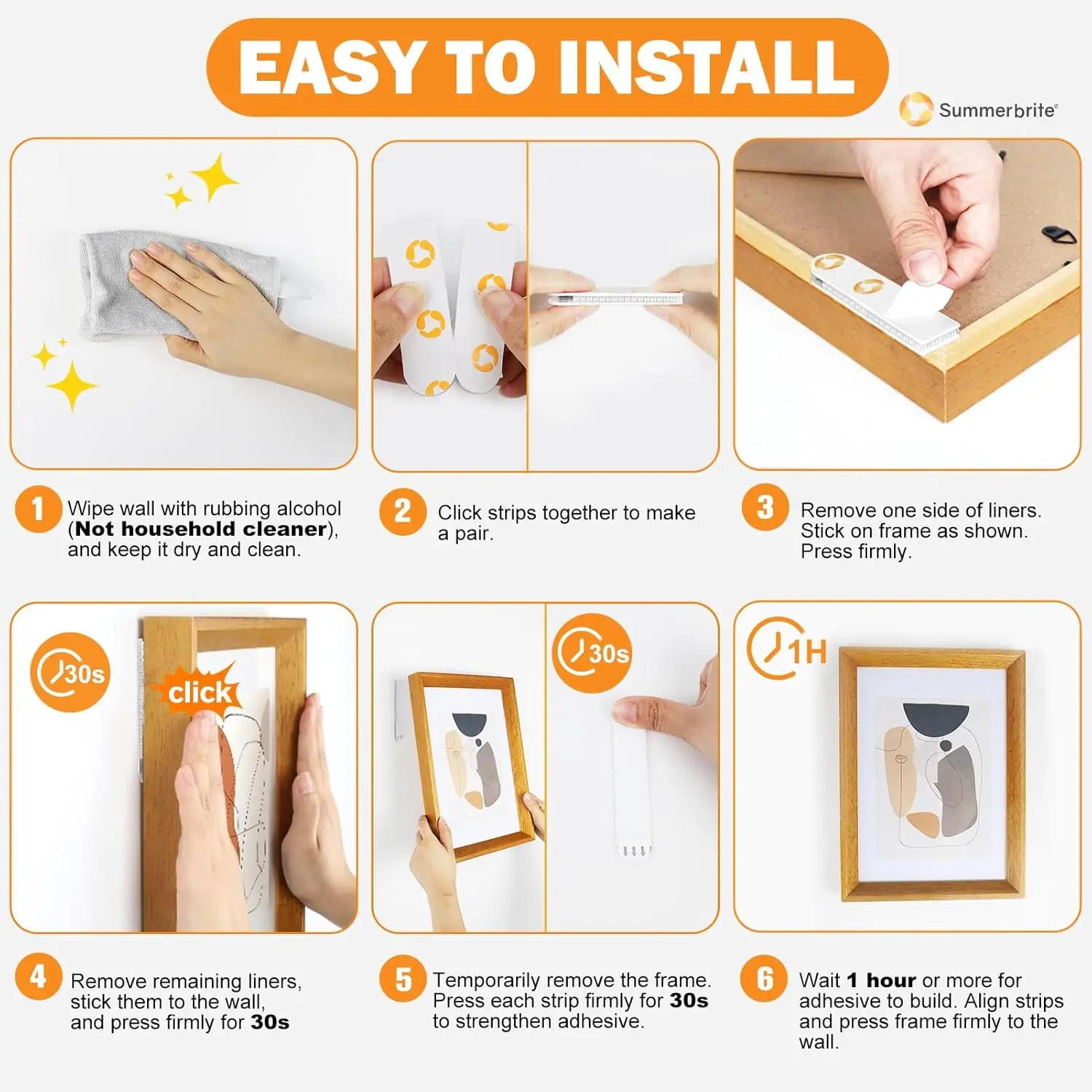 Double Sided Picture Hanging Strips Adhesive Hook Loop Tape for Mounting Photo Frame Fixed Home Wall Decor Hanging DIY Stickers view 5