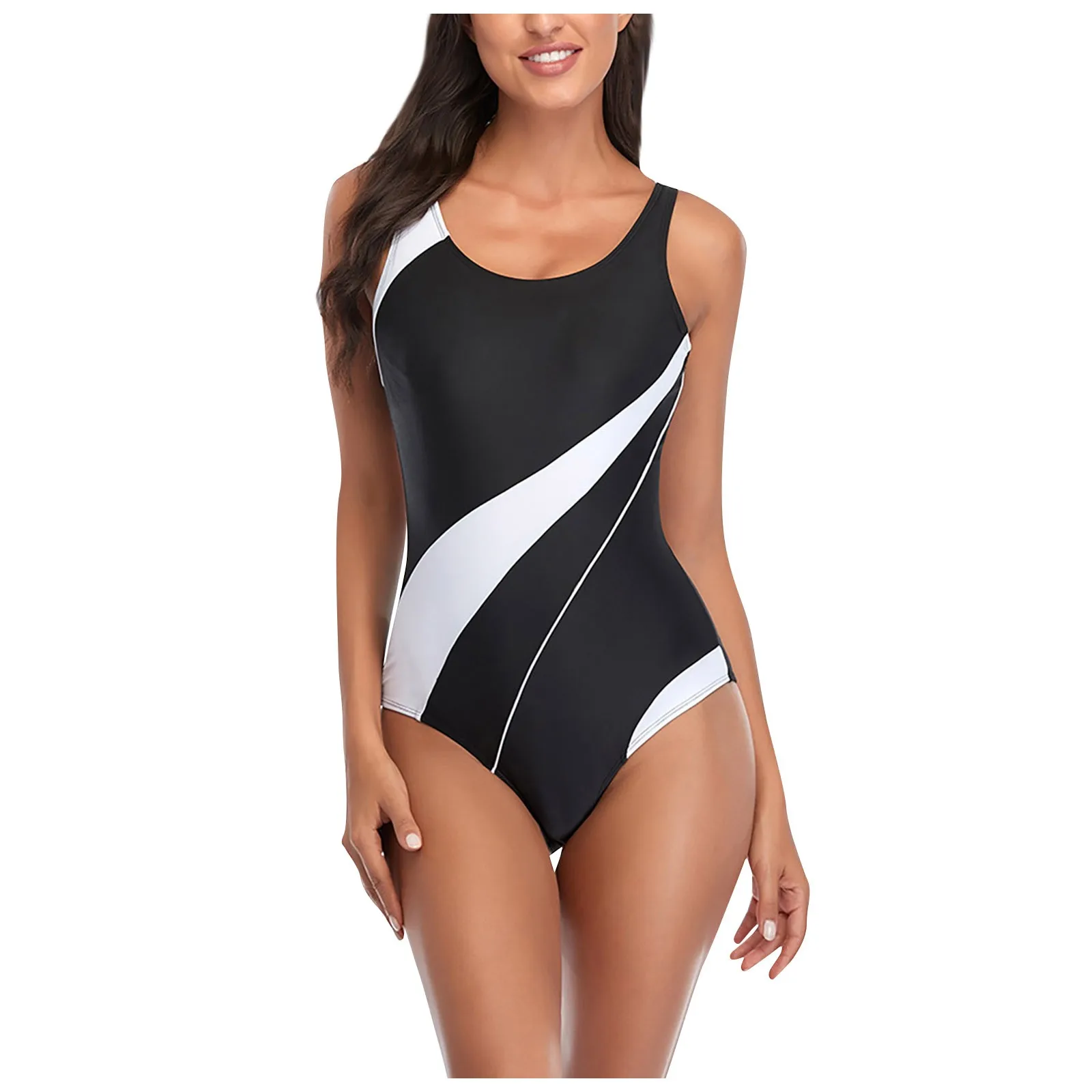 Sexy One-Piece Large Swimsuits Closed Plus Size Swimwear Sports Female Body Bathing Suit For Pool Beach Women\'S Swimming Suit