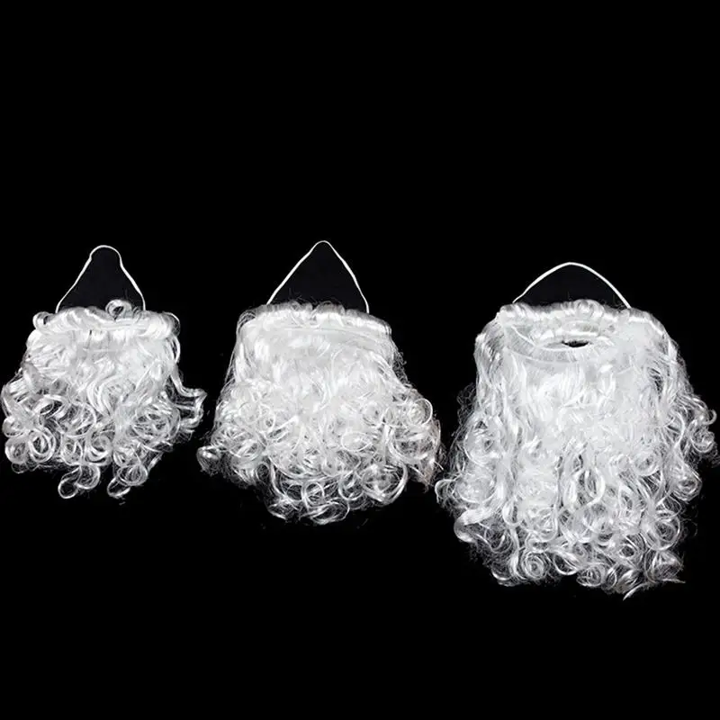 سانتا كلوز اللحية وهمية الشارب الأبيض حفلة عيد الميلاد تأثيري الدعائم 2025 السنة الجديدة لوازم الديكور نويل الاطفال لعبة هدية صالح