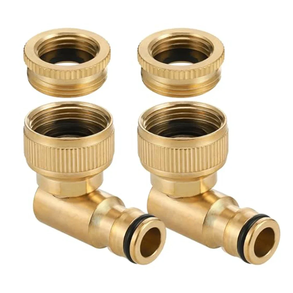 1 2 And 3 4 Hose Connector Garden Quick Coupling Adapter Home Garden Watering Equipment 90-degree Connector Long-term Use