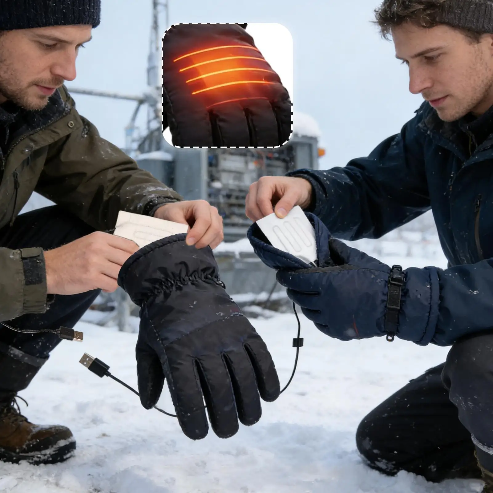 Carbon Fiber Heating Pad 5v Energy-Saving Portable Winter USB Gloves Warming Mat For Men Women Home Office Outdoor Commuting