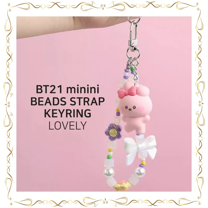 BTS Bow Doll Keychain Bag Mobile Phone Pendant Car Keychain Exquisite Accessories Cartoon Periphery