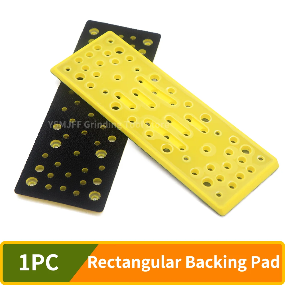 1PC 70×198mm Rectangular Backing Pad,Flocking Sanding Backing Pad for Mirka Flex Sanders,Self-Adhesive Porous Dust Suction Tray