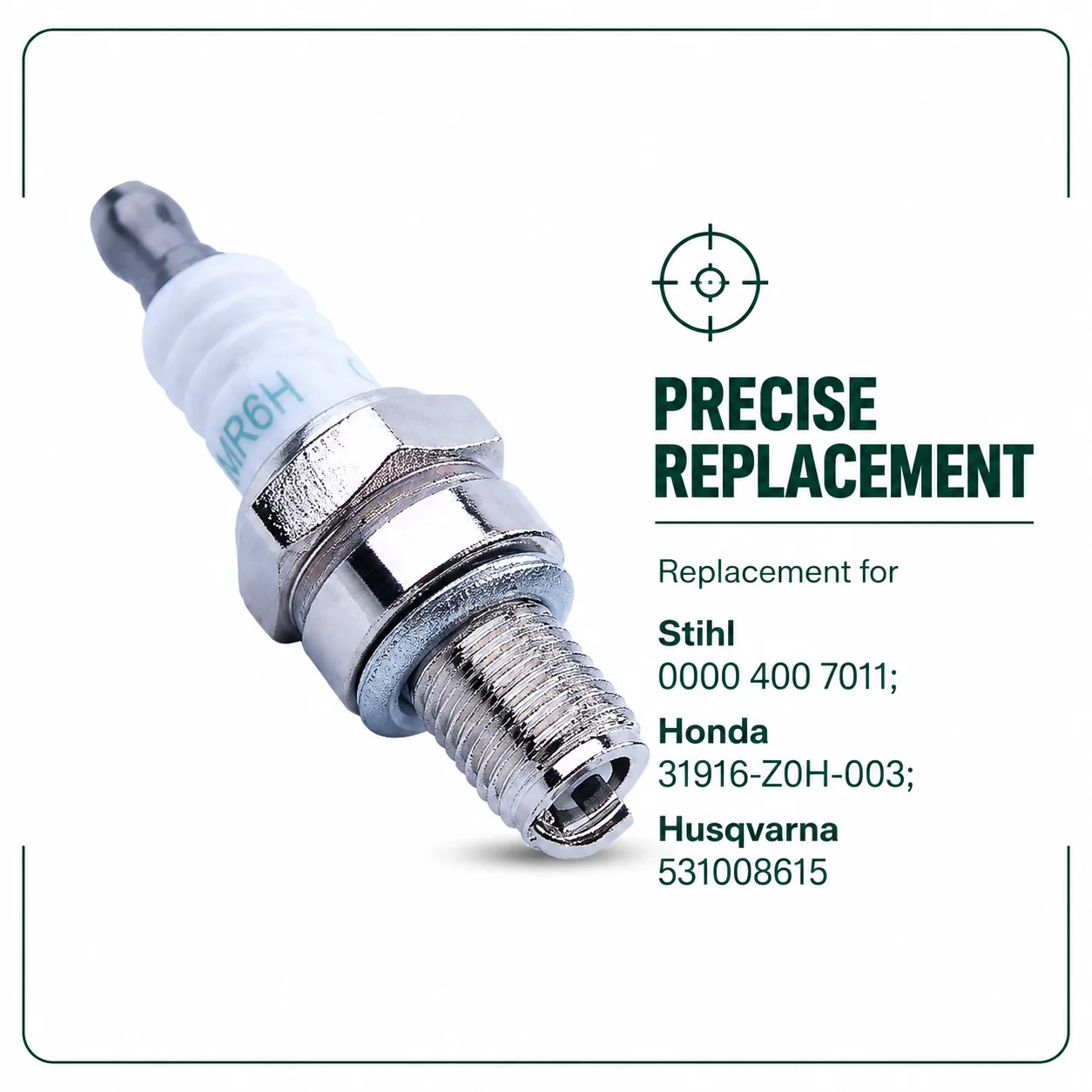 CMR6H 4Pack Spark Plug Replaces NGK CMR6H OEM 0000 400 7011 31916-Z0H-003 531008615 for BR600 BG86 MS171 MS192 Chainsaw Parts