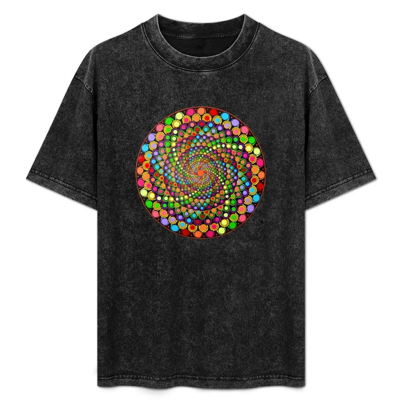 

Mandala Polychromatic Wheel T-Shirt summer 2025 funny gifts designer shirts t shirts men