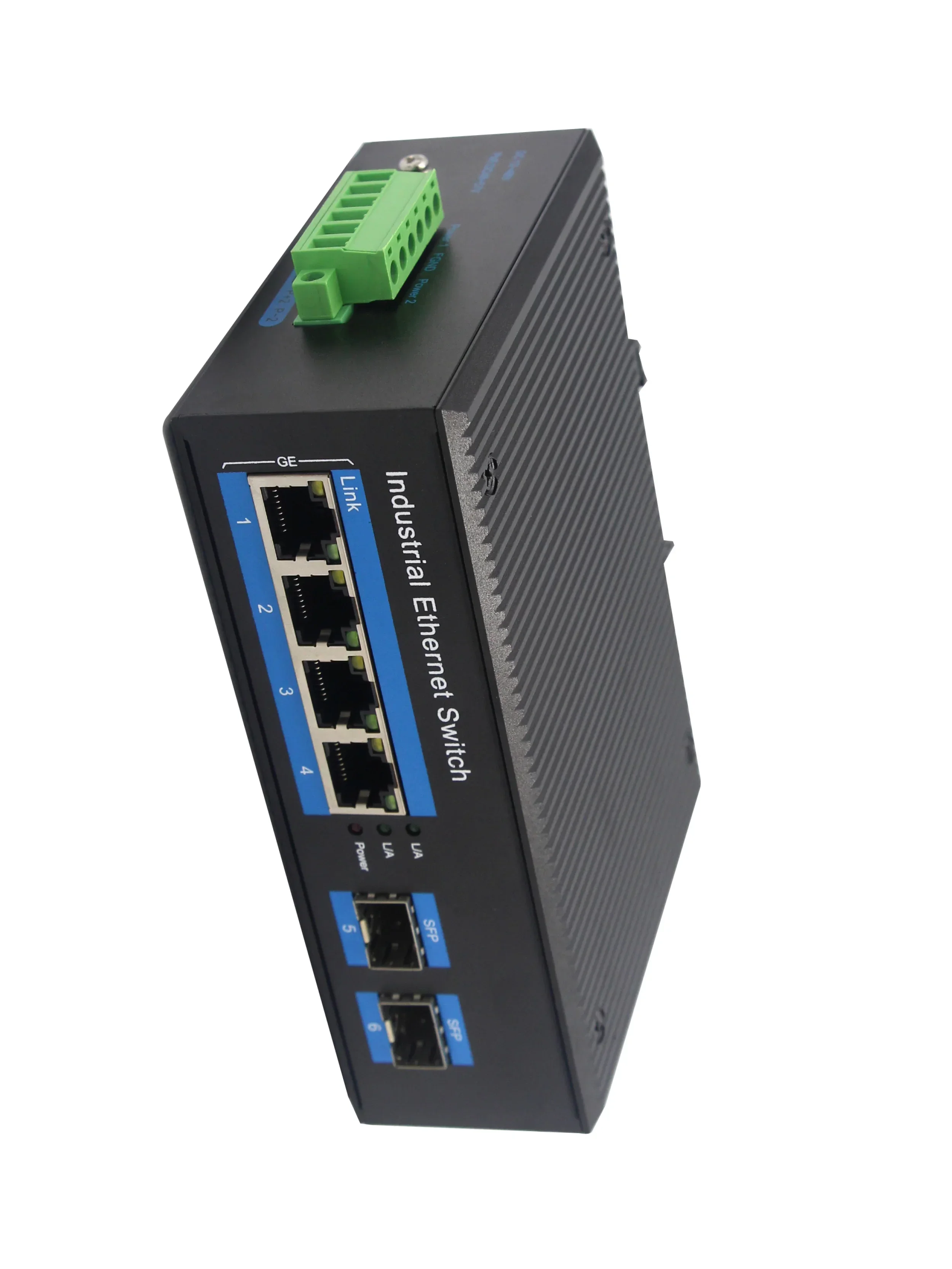 LBTD24G Industrial Switch 4 1000Mbps Ethernet 2 1000Mbps Fiber Optic Port Plug and Play Full Half Duplex Power DC 12 to 52V