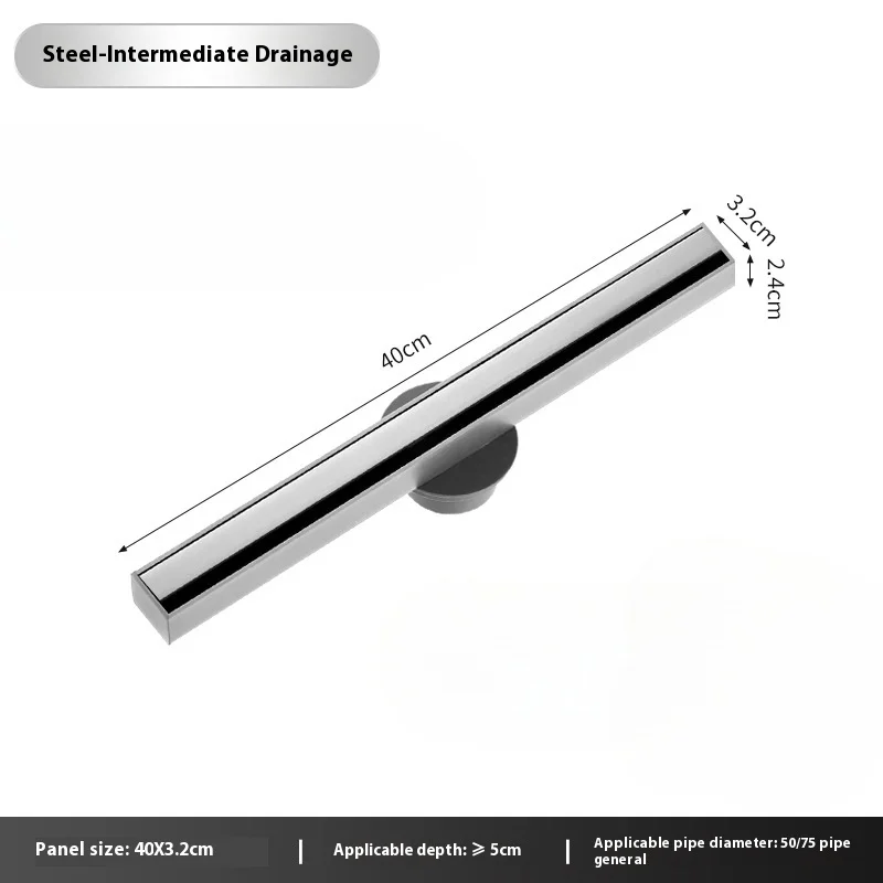 304 floor drain 3.2CM wide linear rectangular stainless steel deodorant floor drain shower room strip minimalist invisible