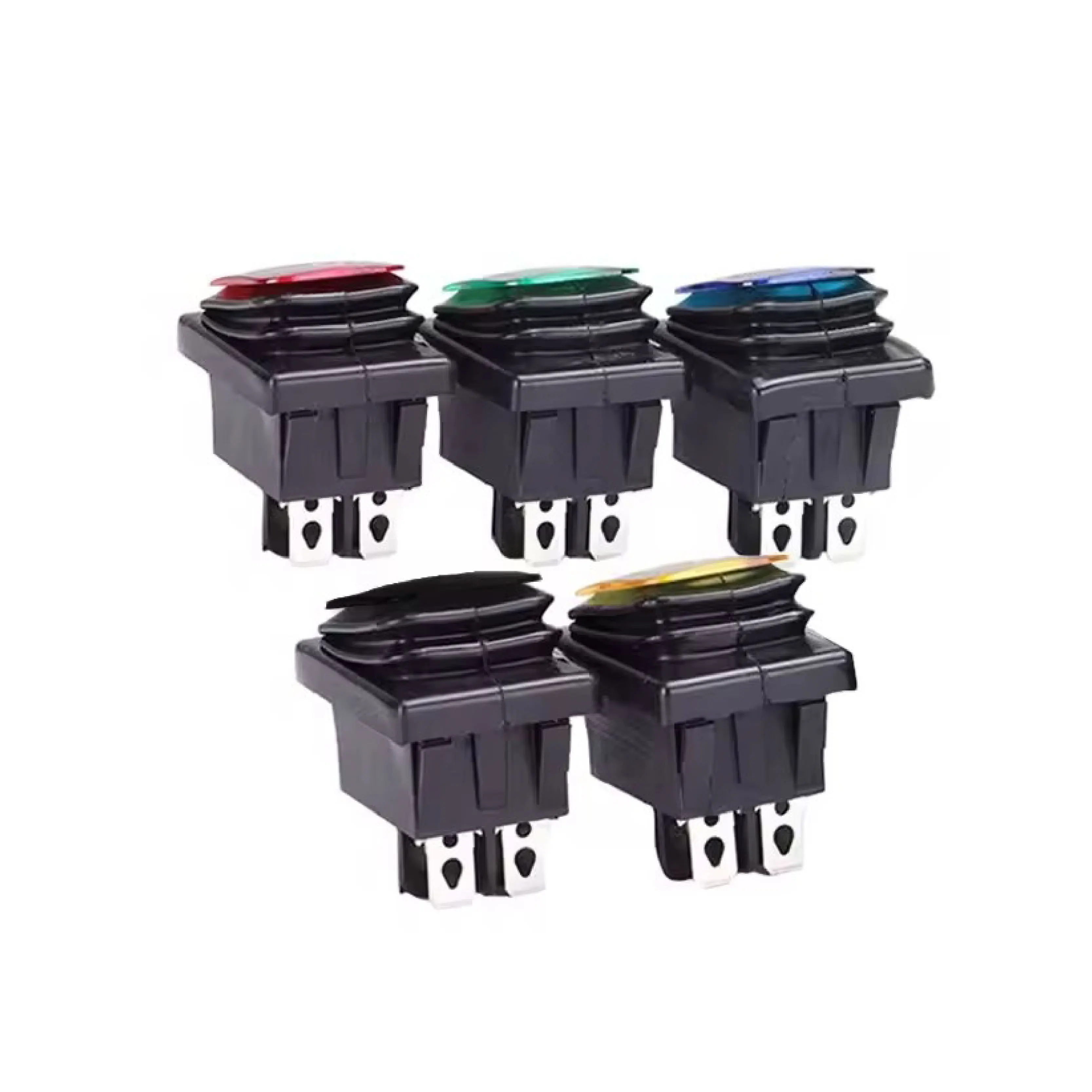 Interruptor de travamento de 4 pinos para barco à prova d'água KCD4 com luz 16A 250V Rocker Power Switch