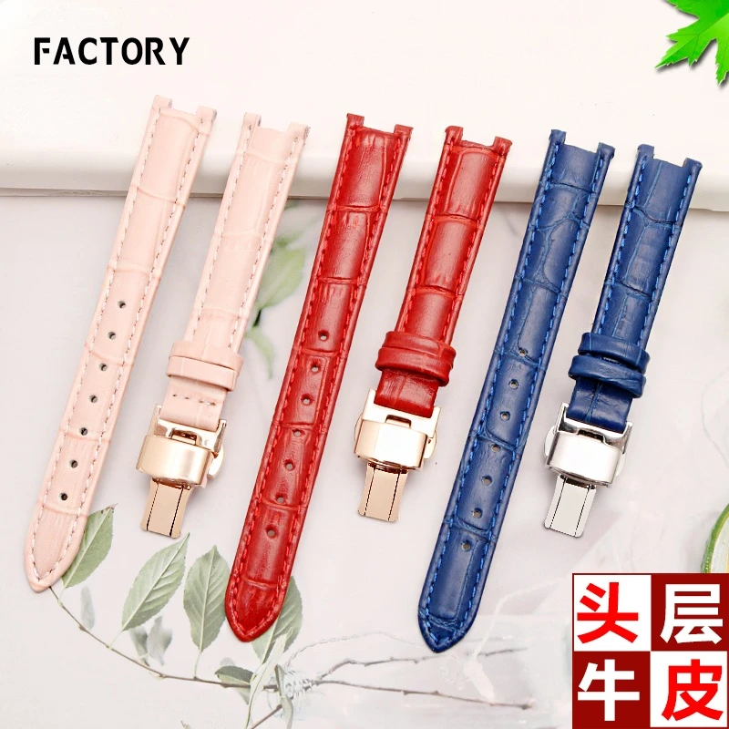 Genuine Leather Watch Band for Michael Kors Mk5774 2425/43 Starry Sky Concave Female Real Leather Watch Strap Mike Coles