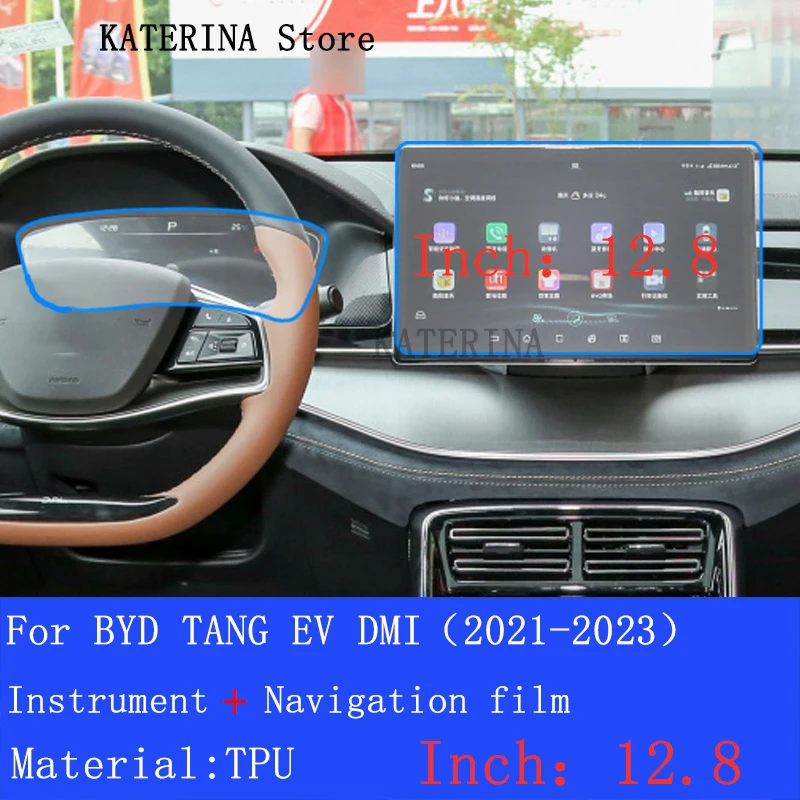 For BYD TANG EV DMI（2021-2023）- Anti-scratch Car Interior Center Console Transparent TPU Protective Film