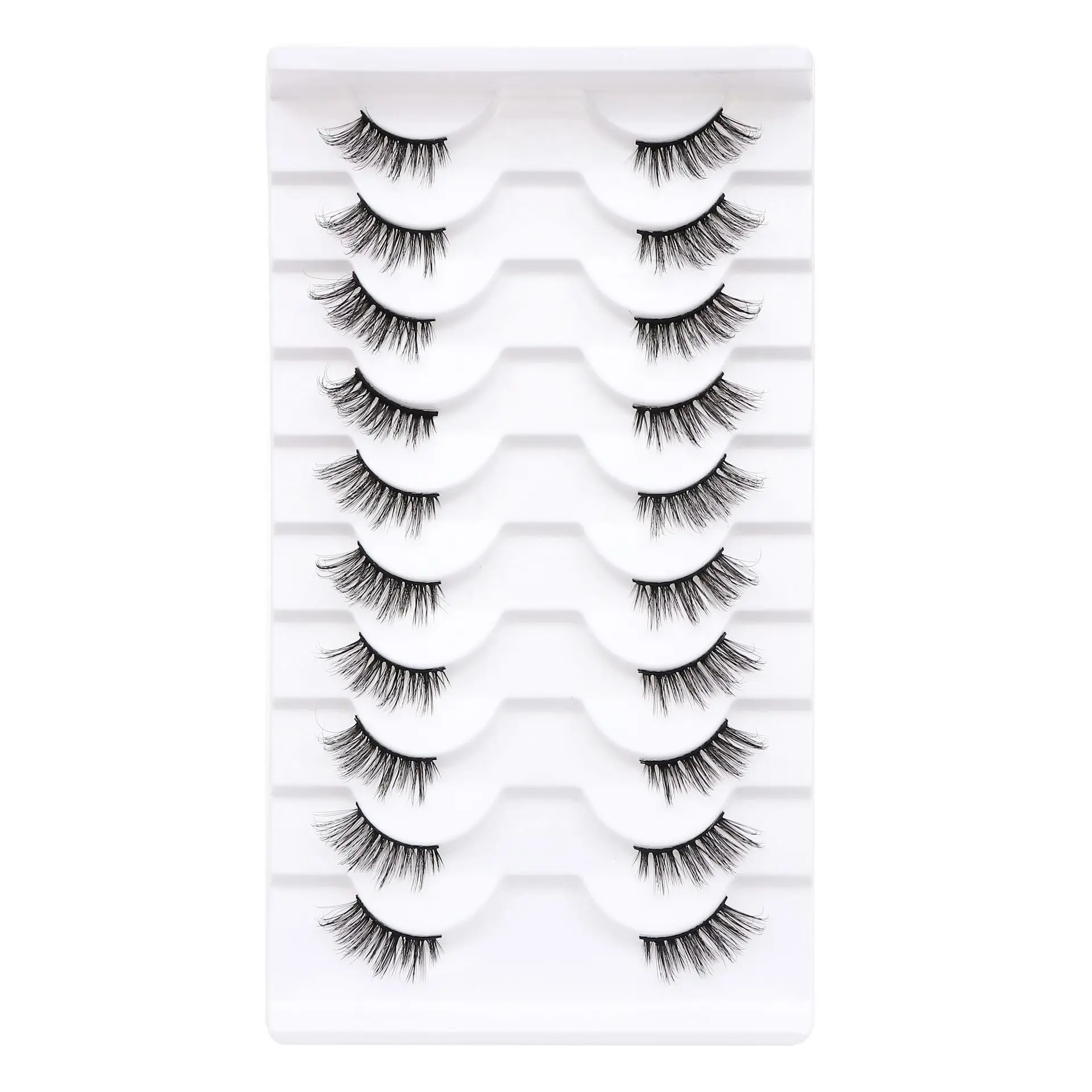 

10 pairs Half Eyes Wholesale Fake Eyelashes Factory Three-dimensional Curling Eyelashes Multi-layer Thick Half Eyelashes