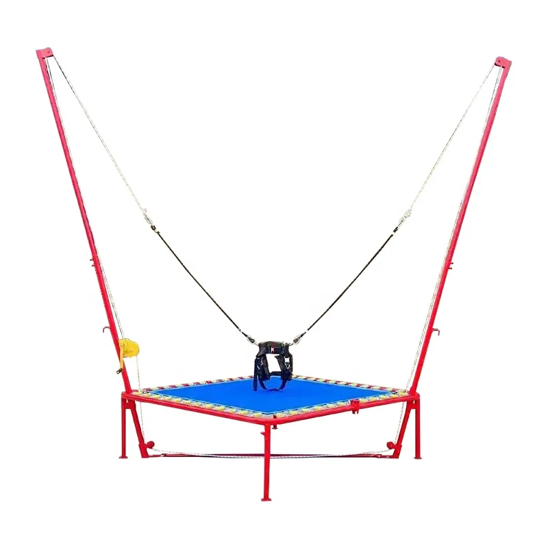 Single Hand Winch Bungee Trampoline for Kids PP Material 2x2x4m Rectangle Good Elasticity Garden & Home Usepromote sales