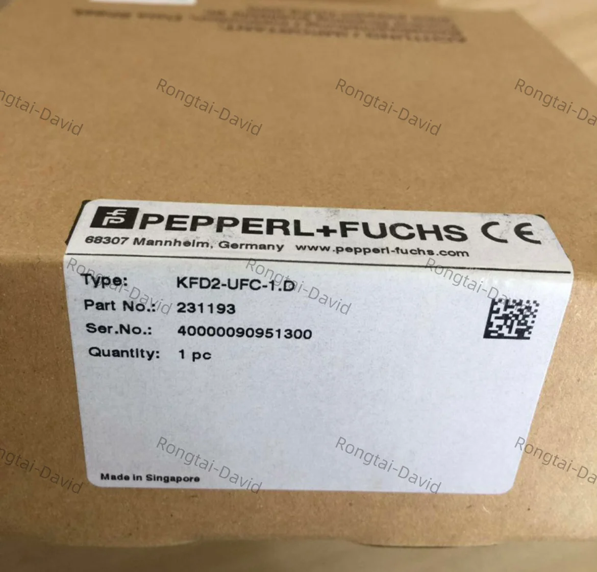 1PCS P+F KFD2-UFC-1.D Safety Barrier Brand New