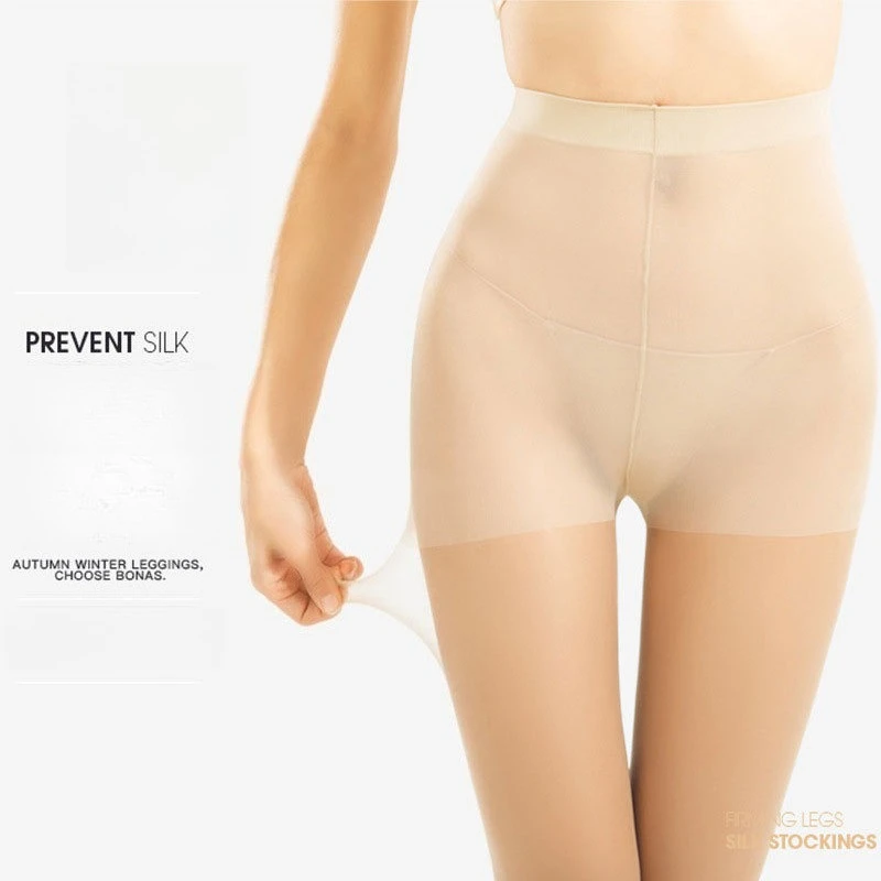 1/3Pairs Women's 15D Pantyhose with Control Top and Reinforced Toes