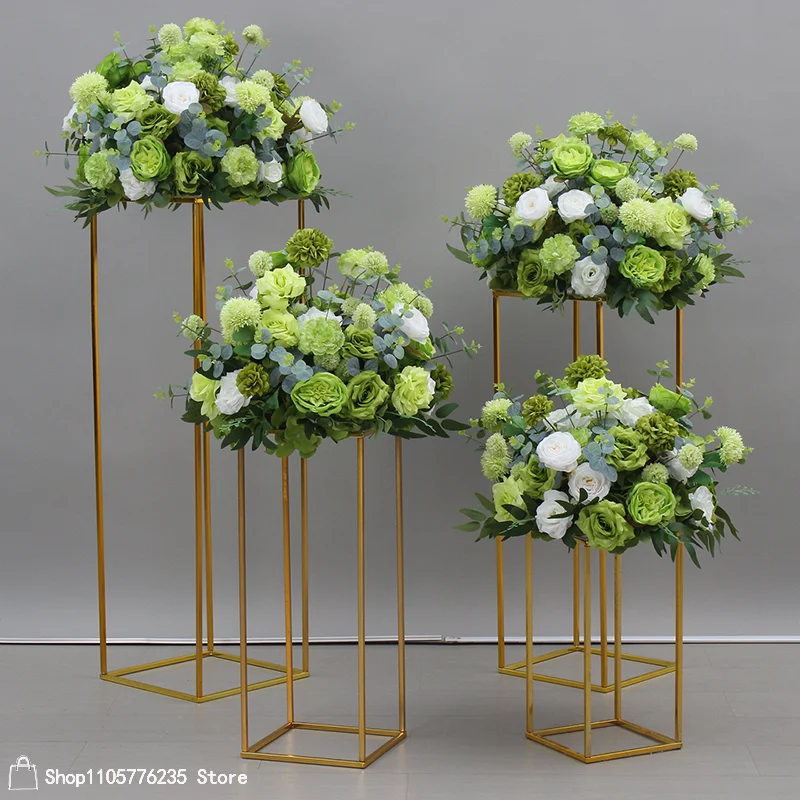 Maßgefertigter künstlicher Blumenball, luxuriöse Hochzeitstischdekoration, Rosen-Blumenarrangement, Party-Event, Gangdekoration, Blumendekoration – Detail 3