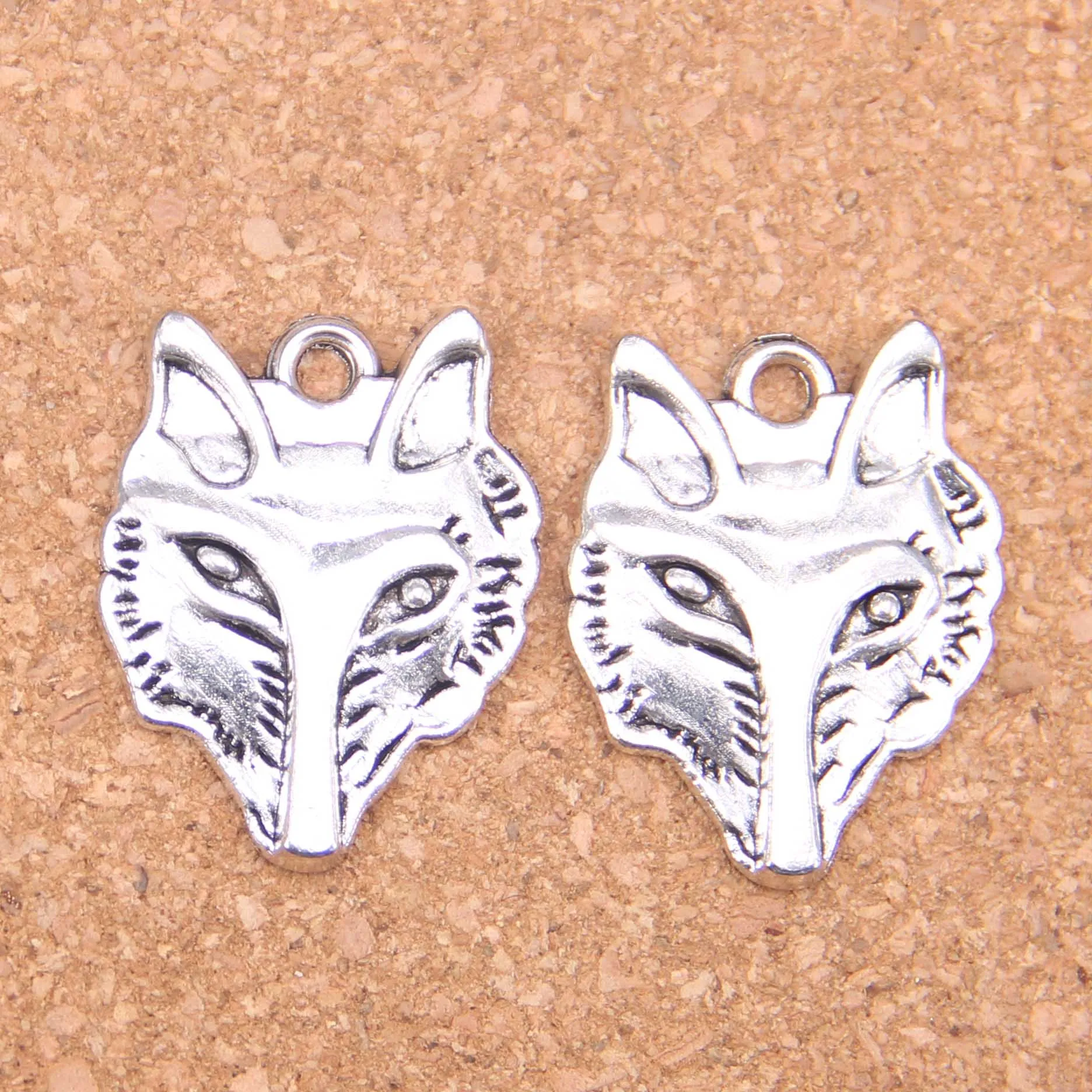 26pcs Charms Wolf Head 31x24mm Antique Pendants,Vintage Tibetan Silver Jewelry,DIY For Bracelet Necklace