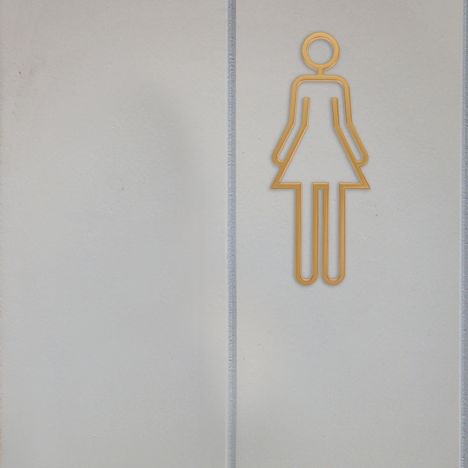 

1Pair Lavatory Sign Plates Modern Toilet Identification Plate Easy Install Door Sign for Restroom Navigation Bathroom