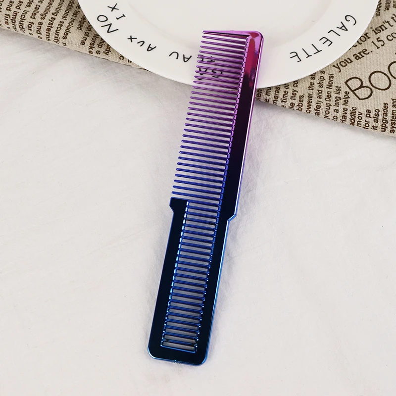 Galvanisierter Haarkamm, Professioneller Feinzahnkamm mit Flachem Oberteil, Geeignet für Stylisten als Haaraccessoire – Detail 9
