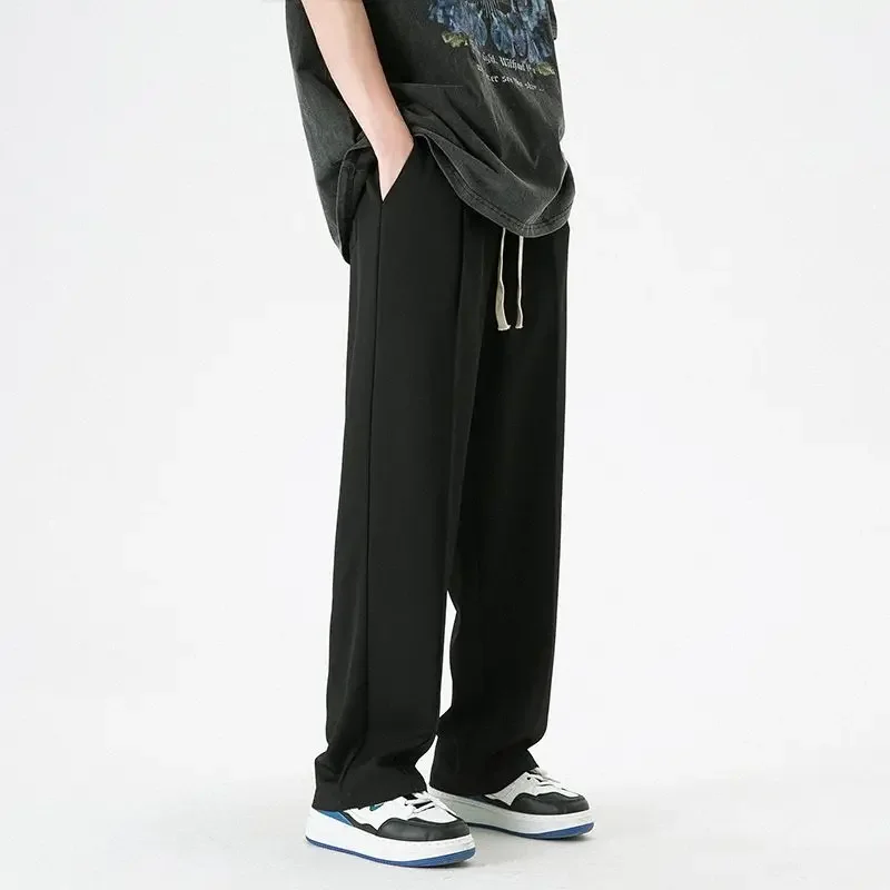 

Baggy Man Suits Pants Straight High Waist Classic Elegant Up Formal Korean Style Clothes Chinese Homme Suit Trousers for Men