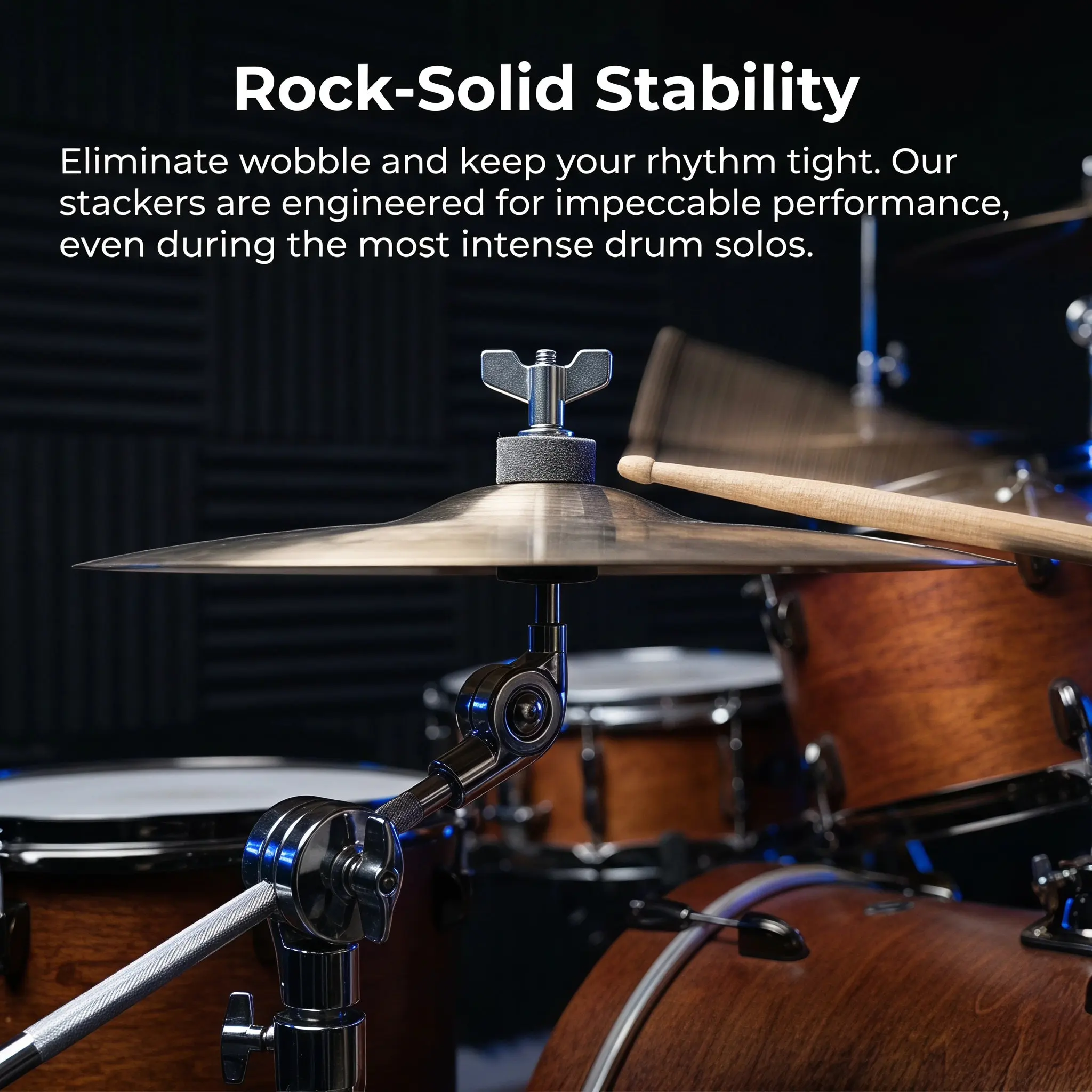 Double Layer Drum Cymbal Stacker Stand – 2Pcs Space-Saving Percussion Accessory for Drum Kits