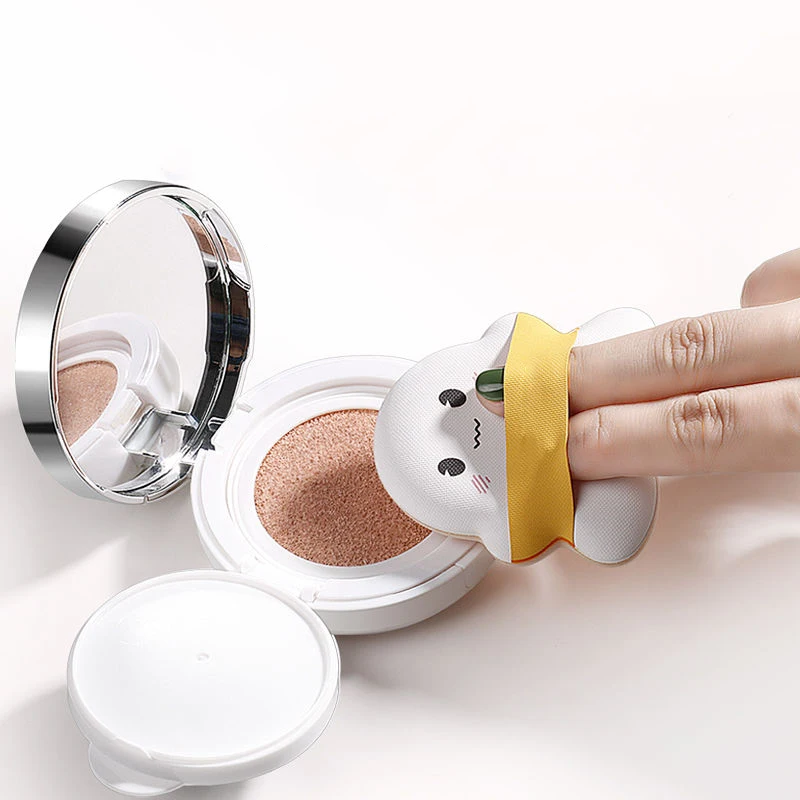 15 szt. Białe Gąbeczki do Makijażu w Kształcie Palca z Duchem, Korektor, Podkład, Puder, Gąbki Kosmetyczne, Poduszeczki do Twarzy, Narzędzia do Makijażu, Do Użytku na Sucho i na Mokro