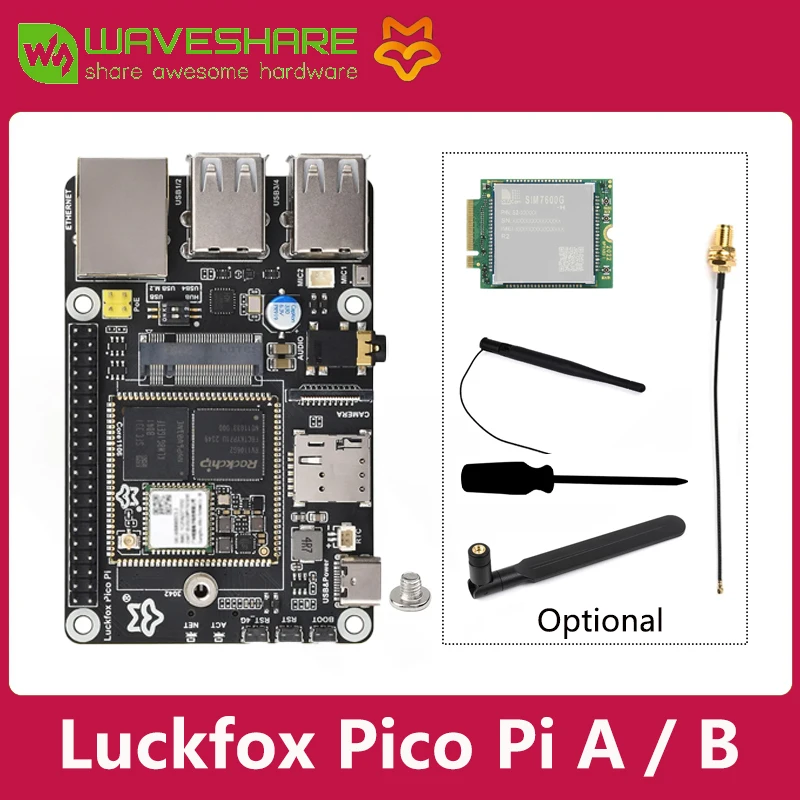 Luckfox Pico Pi Linux Micro Development Board, Based On Luckfox Core1106 8GB eMMC Supports Intelligent Encoding, Self-developed