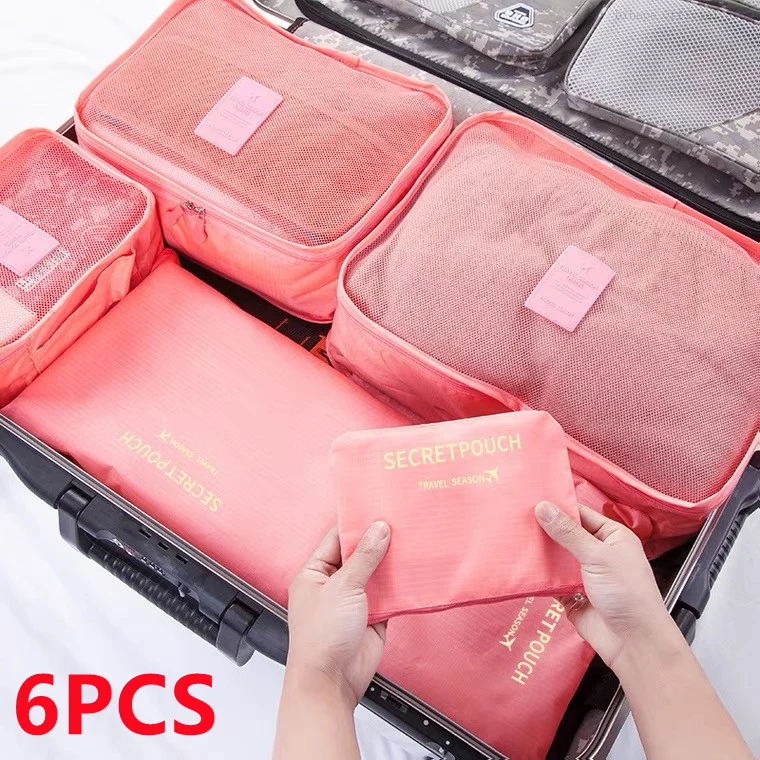6個セット-旅行用オーガナイザー収納バッグ-衣類整理用-ワードラゲッジセット-男性用-pc-abs素材-耐久性と信頼性が高い