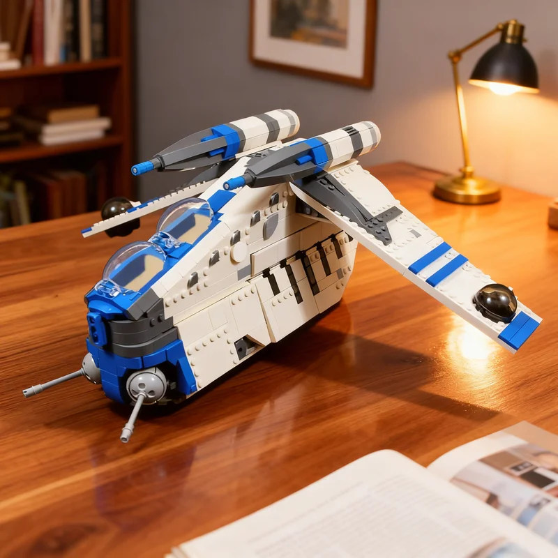 

1354 детали MOC LAAT Republic Gunship 501st The Star Battle UCS, конструктор, креативный подарок, коллекционный декор, для детей