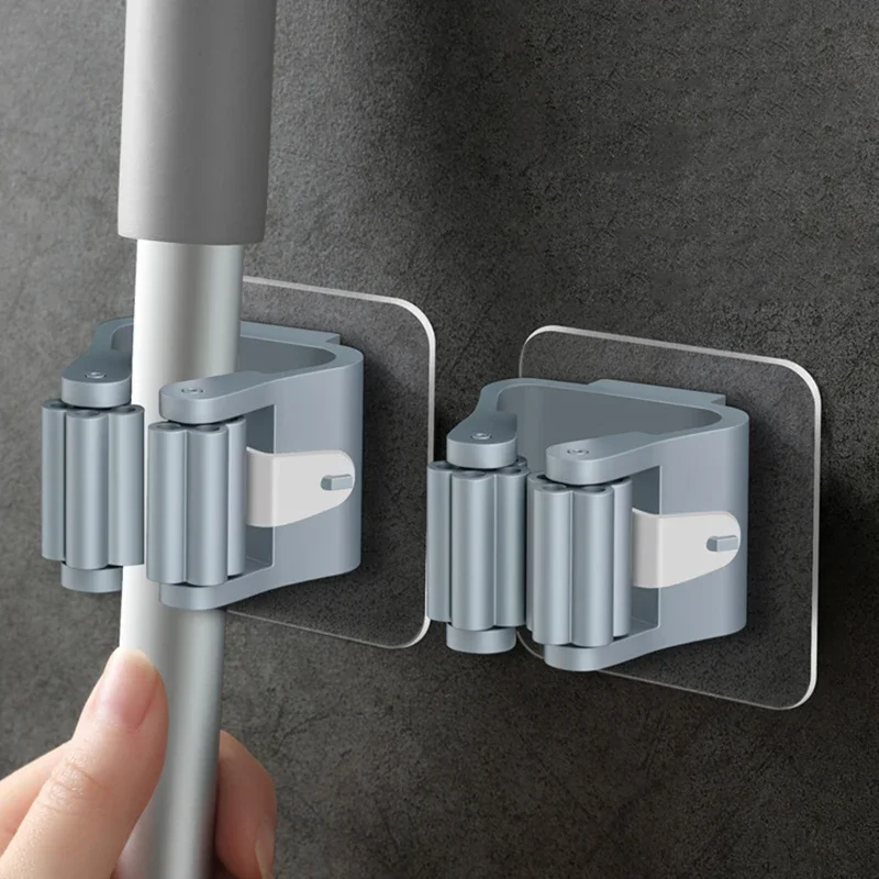 New 3/4PCS High Quality Home Storage Rack Bathroom Suction Hanging Pipe Hooks Wall Mounted Mop Organizer Holder Brush Broom Hang