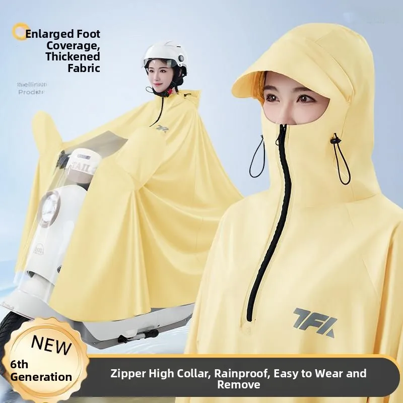 

Thickened Long Version Vehicle Raincoat Adult Full Body Exterior Wear Special Women's Style Single Person Rain Poncho