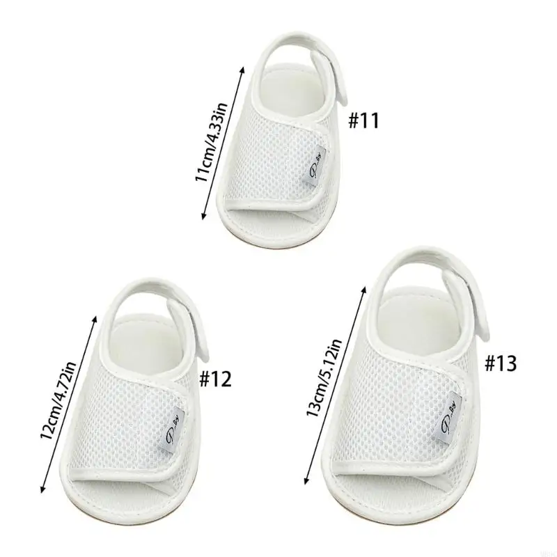 M89C حديثي الولادة إلى 15 شهرًا من الأطفال الصبيان ، فتيات الصنادل الناعمة في الصيف ، أحذية النسيج الشبكية الصيفية الصيفية