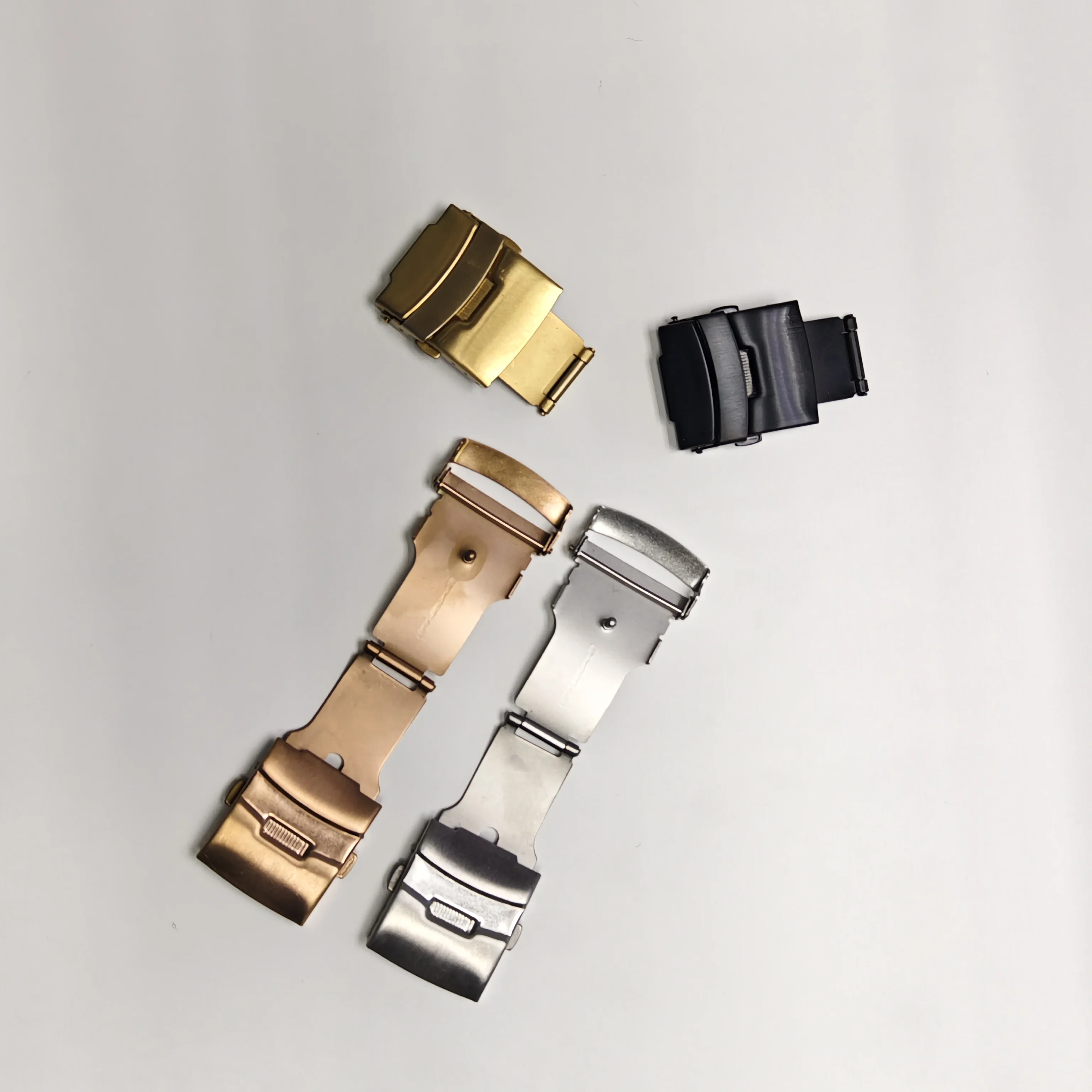 16mm 18mm 20mm 22mm 24mm Deployment Buckle Clasp Watch Buckle Stainless Steel Watch Band Buckle Folding Clasp With Safety 