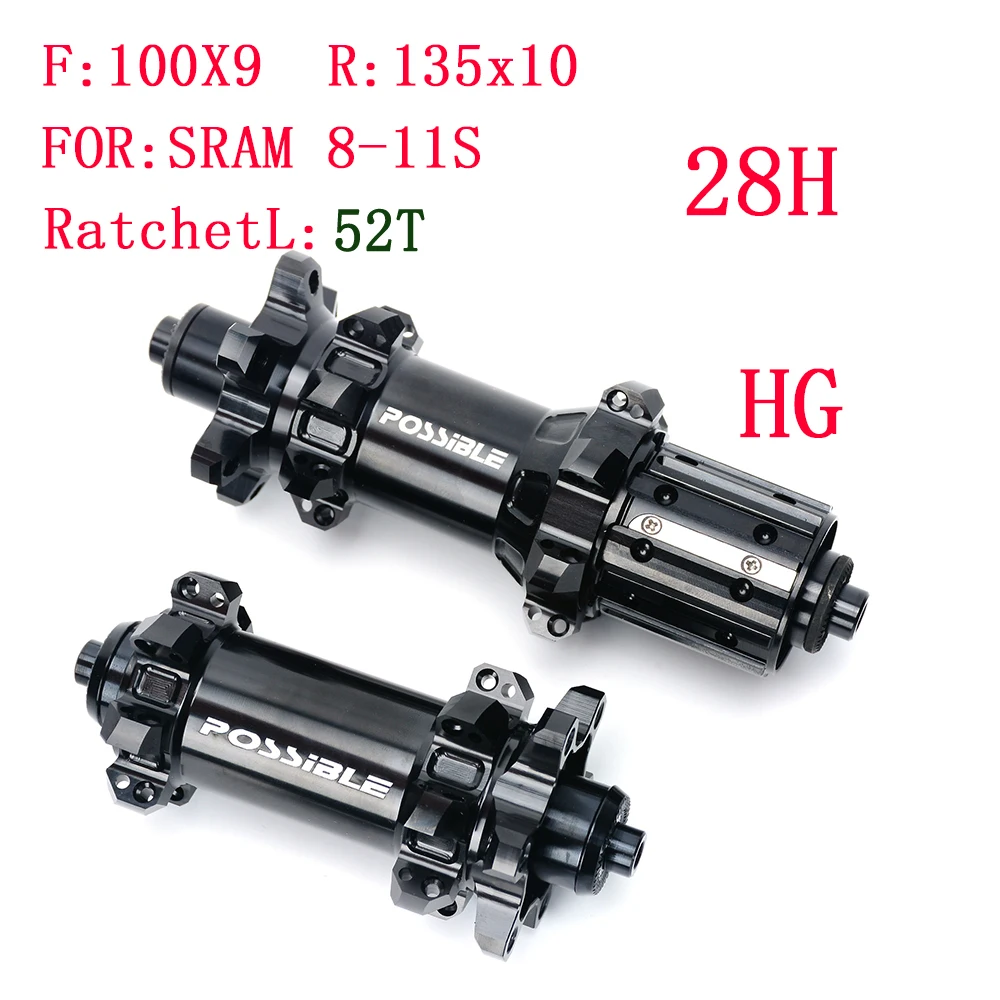 Possible Mx Dt Ratchet System Bicycle Hubs MTB Mountain Bike Wheel 24/28 Holes Disc Brake 100X9 135X10 Support HG XD MS