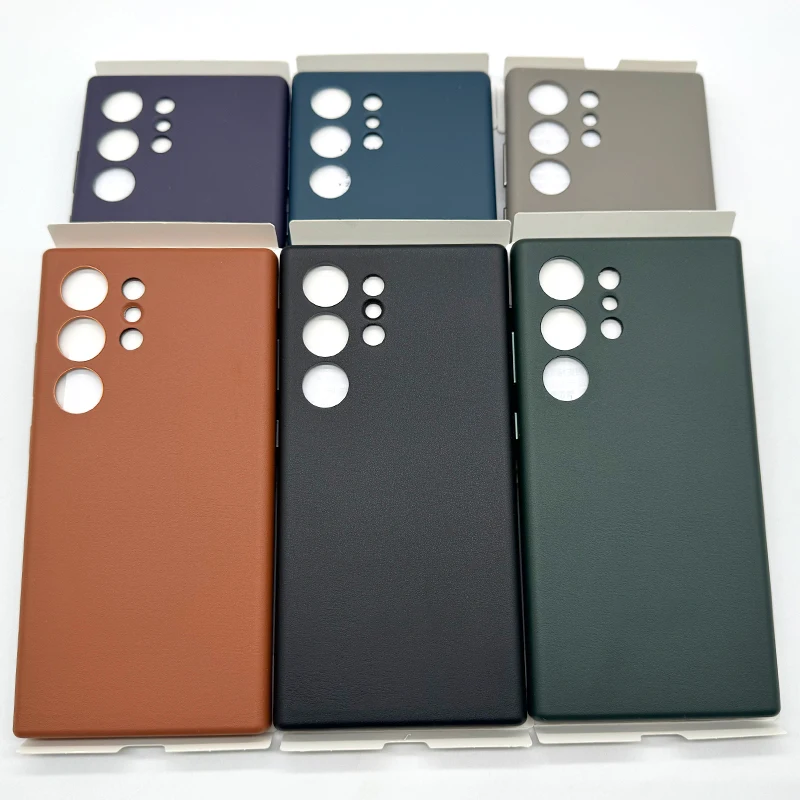 For Samsung Galaxy S24 Ultra/Plus Eco-Leather Case High Quality Soft Silky Touch Cover For Galaxy S24 Ultra S24 Plus s24+ Case