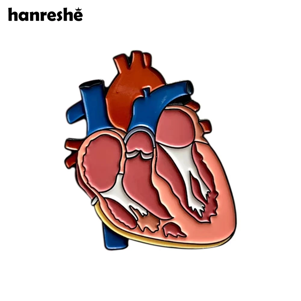

Hanreshe Colorful Anatomy Heart Organ Brooch Medical Enamel Lapel Backpack Badge Pins Jewelry Gift for Doctor Nurse Collection