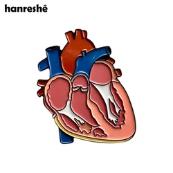 Hanreshe Colorful Anatomy Heart Organ Brooch Medical Enamel Lapel Backpack Badge Pins Jewelry Gift for Doctor Nurse Collection