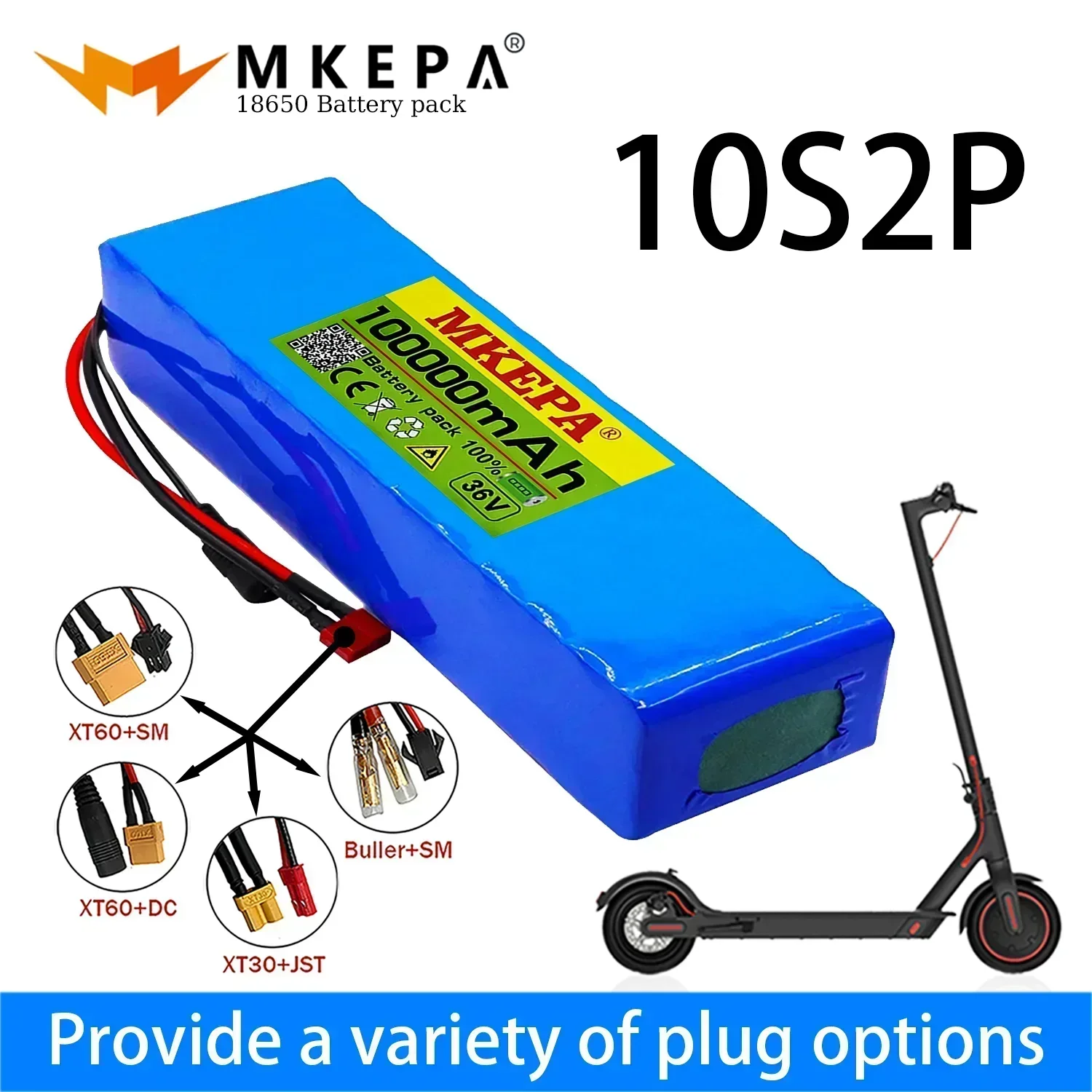 10S2P 36V 100000 mAh 36v akumulator do skutera elektrycznego litowa skuter elektryczny 500W akumulator do skutera elektrycznego 36v 10s2p